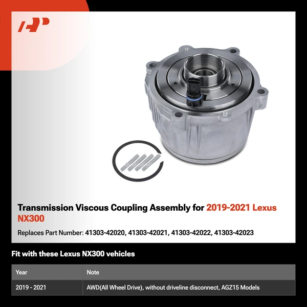 Transmission Viscous Coupling Assembly for 2019-2021 Lexus NX300