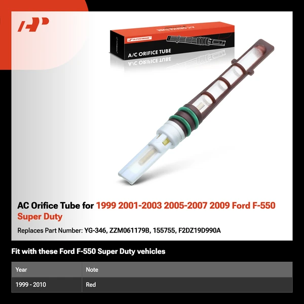 AC Orifice Tube for 1999 2001-2003 2005-2007 2009 Ford F-550 Super Duty