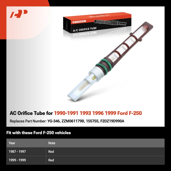 AC Orifice Tube for 1990-1991 1993 1996 1999 Ford F-250