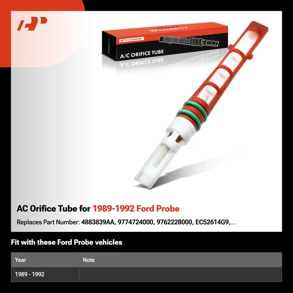 AC Orifice Tube for 1989-1992 Ford Probe