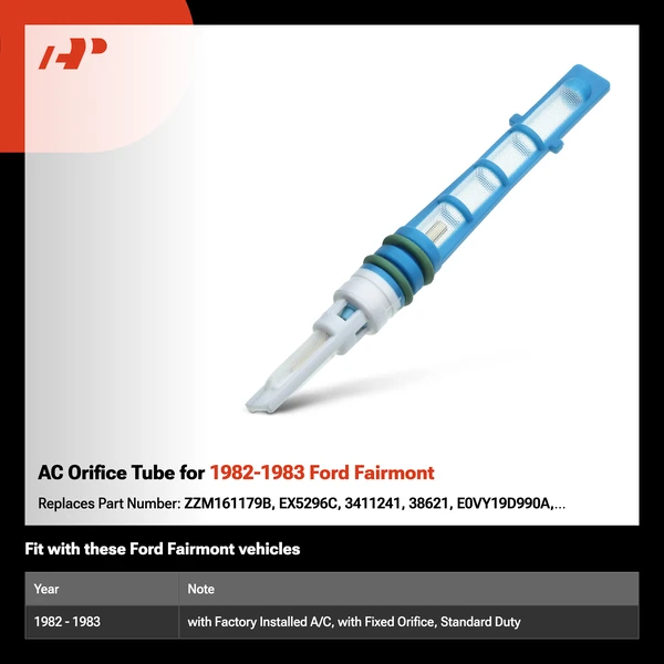 AC Orifice Tube for 1982-1983 Ford Fairmont