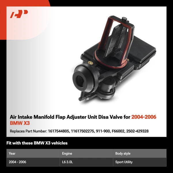 Air Intake Manifold Flap Adjuster Unit Disa Valve for 2004-2006 BMW X3