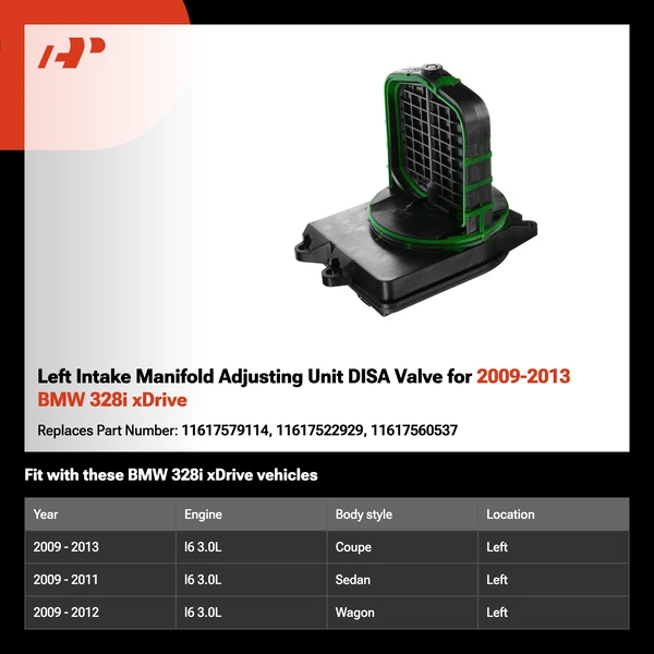 Left Intake Manifold Adjusting Unit DISA Valve for 2009-2013 BMW 328i xDrive