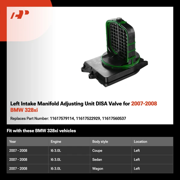 Left Intake Manifold Adjusting Unit DISA Valve for 2007-2008 BMW 328xi