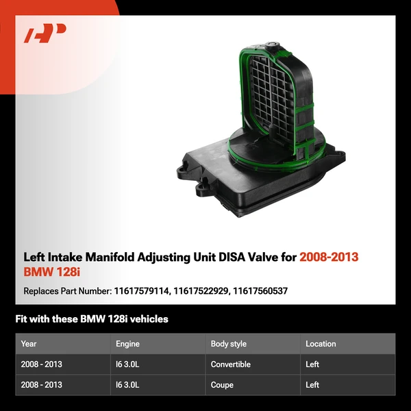 Left Intake Manifold Adjusting Unit DISA Valve for 2008-2013 BMW 128i