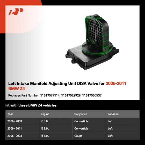 Left Intake Manifold Adjusting Unit DISA Valve for 2006-2011 BMW Z4