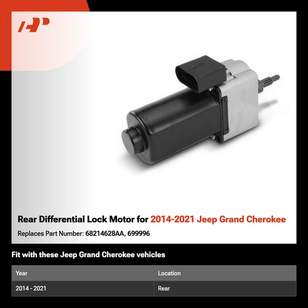 Rear Differential Lock Motor for 2014-2021 Jeep Grand Cherokee