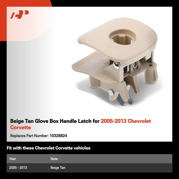 Beige Tan Glove Box Handle Latch for 2005-2013 Chevrolet Corvette