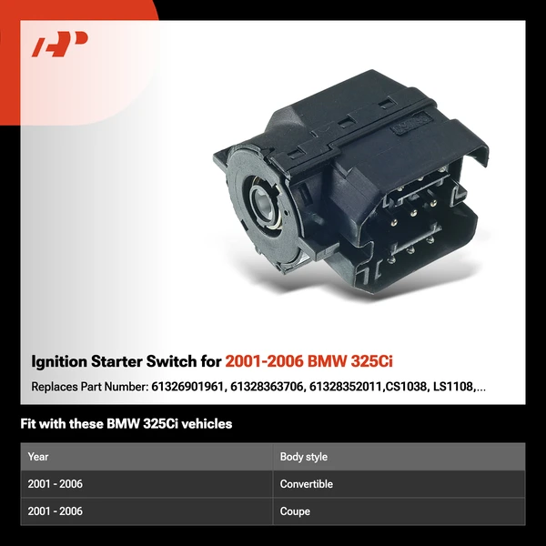 Ignition Starter Switch for 2001-2006 BMW 325Ci