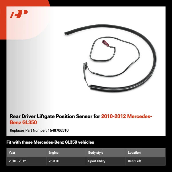 Rear Driver Liftgate Position Sensor for 2010-2012 Mercedes-Benz GL350