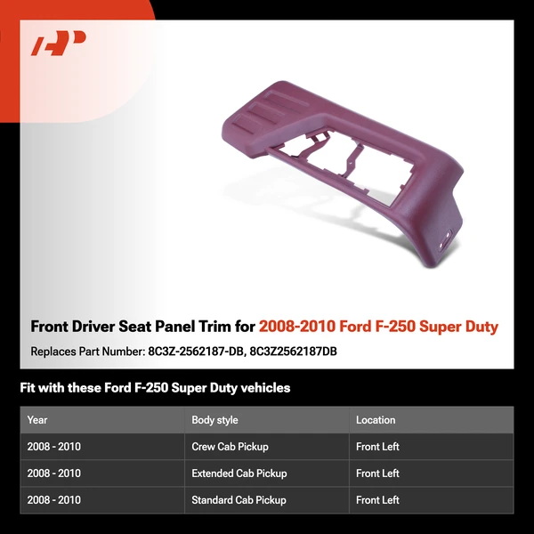 Front Driver Seat Panel Trim for 2008-2010 Ford F-250 Super Duty