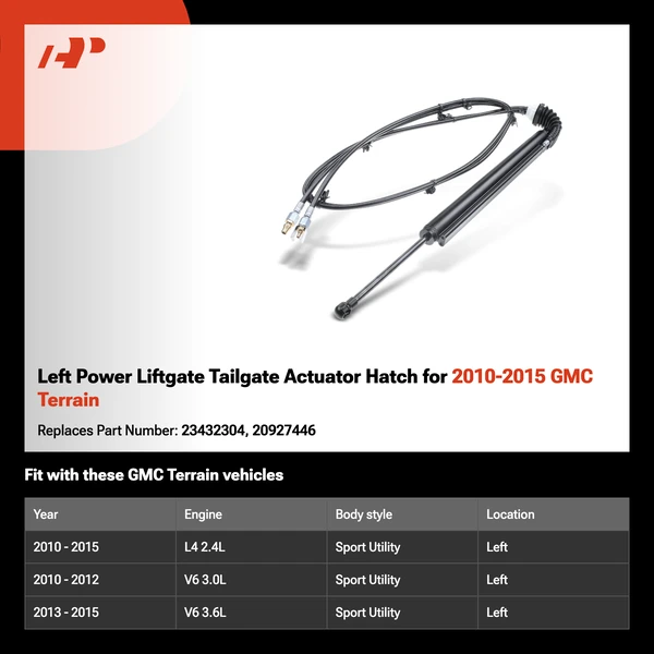 Left Power Liftgate Tailgate Actuator Hatch for 2010-2015 GMC Terrain