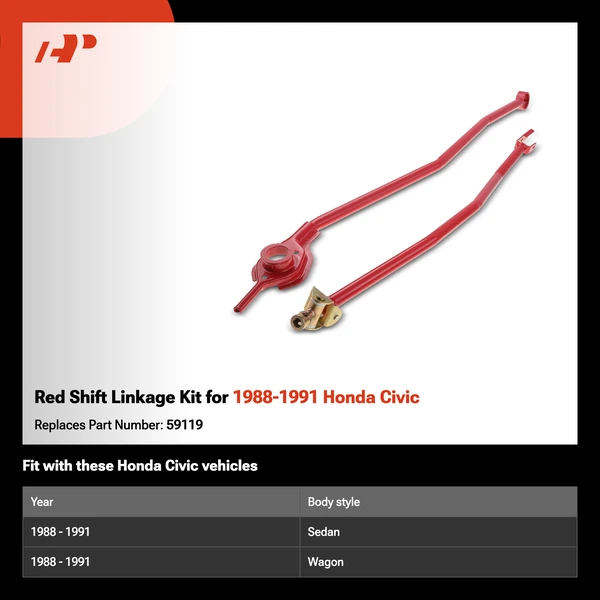 Red Shift Linkage Kit for 1988-1991 Honda Civic