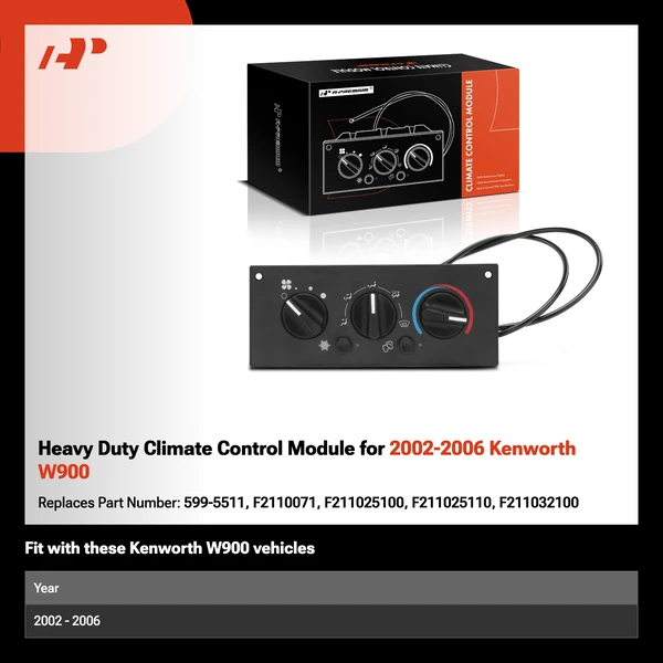 Heavy Duty Climate Control Module for 2002-2006 Kenworth W900