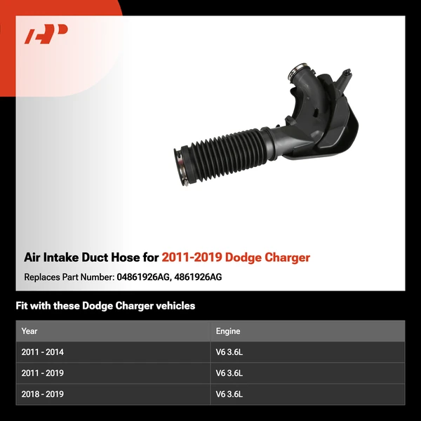 Air Intake Duct Hose for 2011-2019 Dodge Charger
