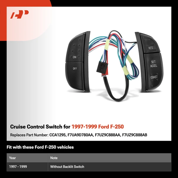 Cruise Control Switch for 1997-1999 Ford F-250