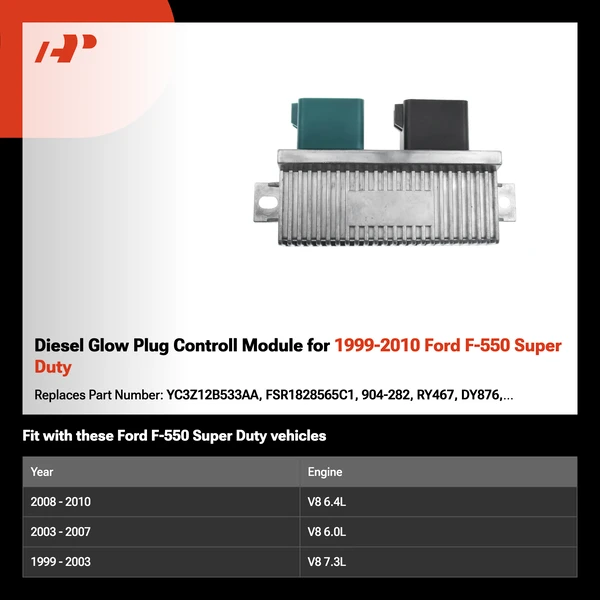 Diesel Glow Plug Controll Module for 1999-2010 Ford F-550 Super Duty