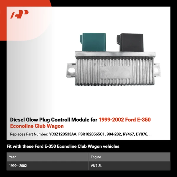 Diesel Glow Plug Controll Module for 1999-2002 Ford E-350 Econoline Club Wagon