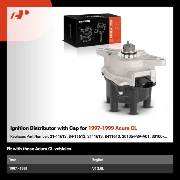 Ignition Distributor with Cap for 1997-1999 Acura CL