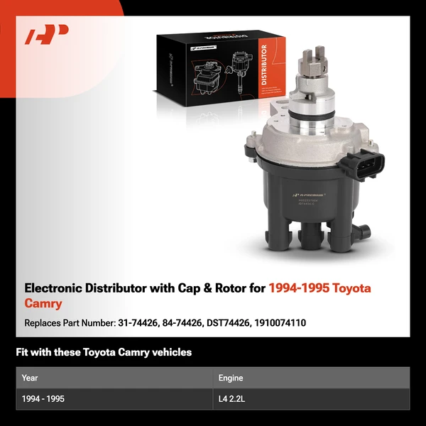 Electronic Distributor with Cap & Rotor for 1994-1995 Toyota Camry