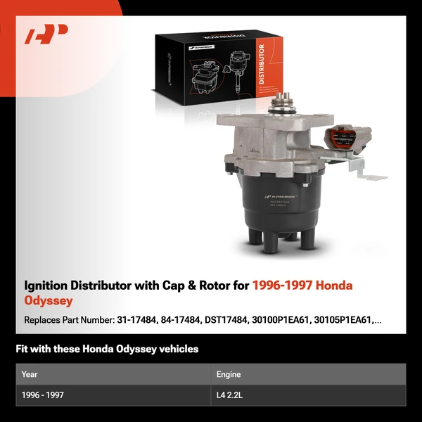 Ignition Distributor with Cap & Rotor for 1996-1997 Honda Odyssey