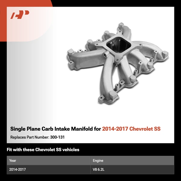 Single Plane Carb Intake Manifold for 2014-2017 Chevrolet SS