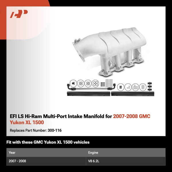 EFI LS Hi-Ram Multi-Port Intake Manifold for 2007-2008 GMC Yukon XL 1500