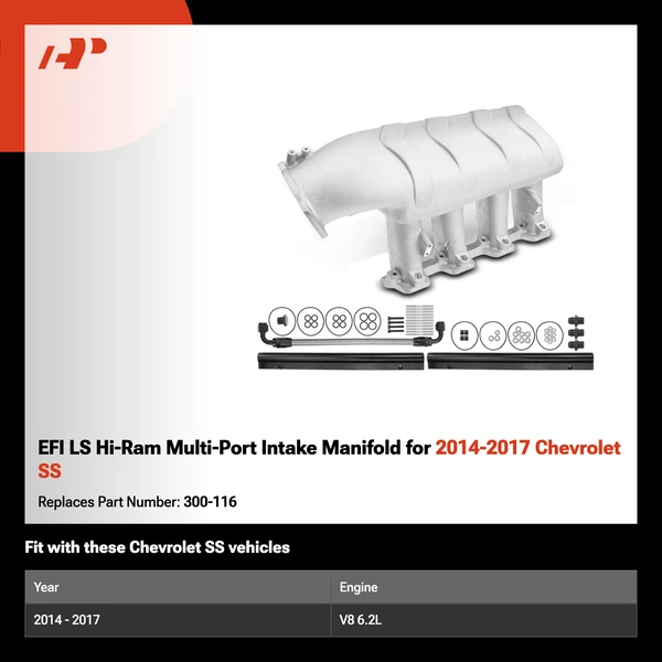 EFI LS Hi-Ram Multi-Port Intake Manifold for 2014-2017 Chevrolet SS