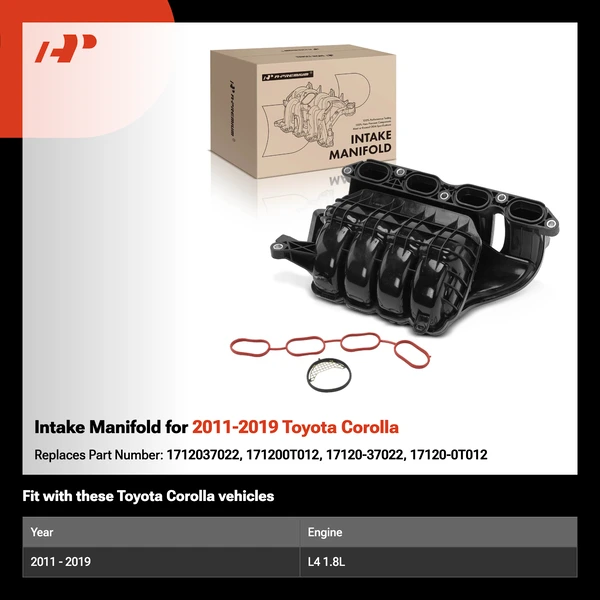 Intake Manifold for 2011-2019 Toyota Corolla