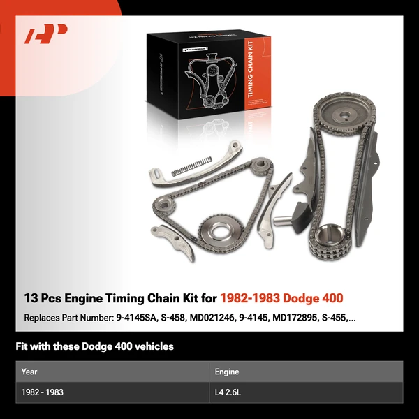 13 Pcs Engine Timing Chain Kit for 1982-1983 Dodge 400