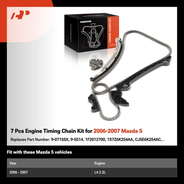 7 Pcs Engine Timing Chain Kit for 2006-2007 Mazda 5