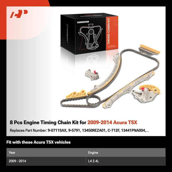 8 Pcs Engine Timing Chain Kit for 2009-2014 Acura TSX