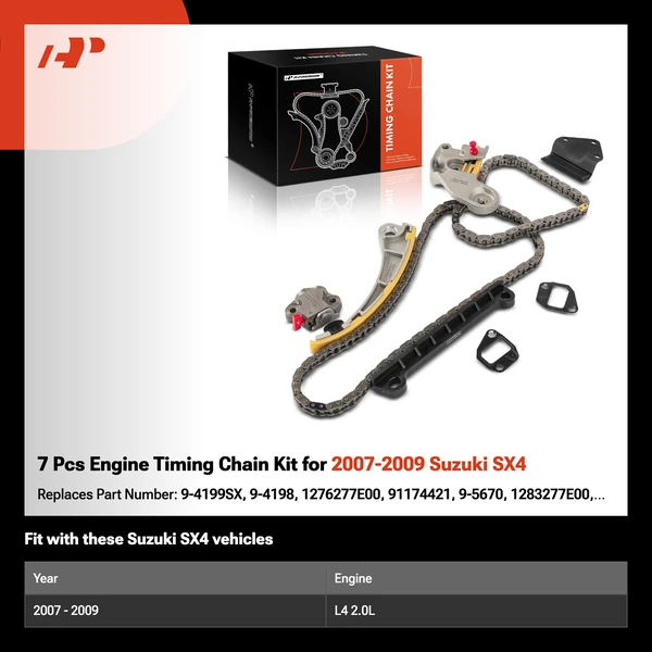 7 Pcs Engine Timing Chain Kit for 2007-2009 Suzuki SX4