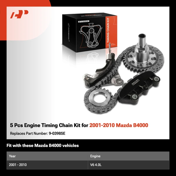5 Pcs Engine Timing Chain Kit for 2001-2010 Mazda B4000