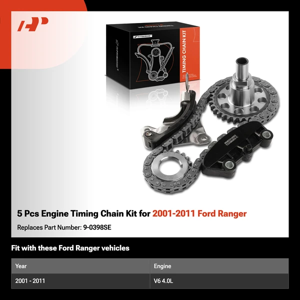 5 Pcs Engine Timing Chain Kit for 2001-2011 Ford Ranger