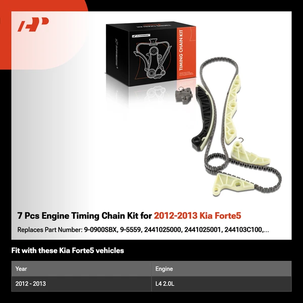 7 Pcs Engine Timing Chain Kit for 2012-2013 Kia Forte5