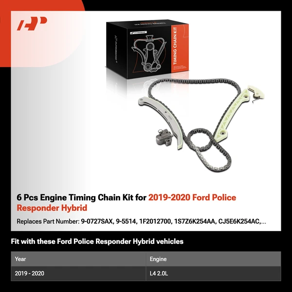 6 Pcs Engine Timing Chain Kit for 2019-2020 Ford Police Responder Hybrid