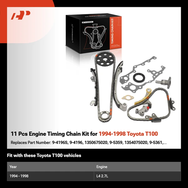 11 Pcs Engine Timing Chain Kit for 1994-1998 Toyota T100