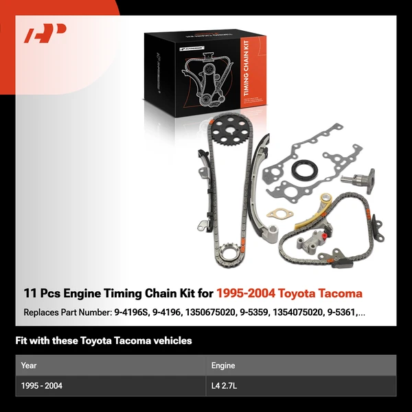11 Pcs Engine Timing Chain Kit for 1995-2004 Toyota Tacoma