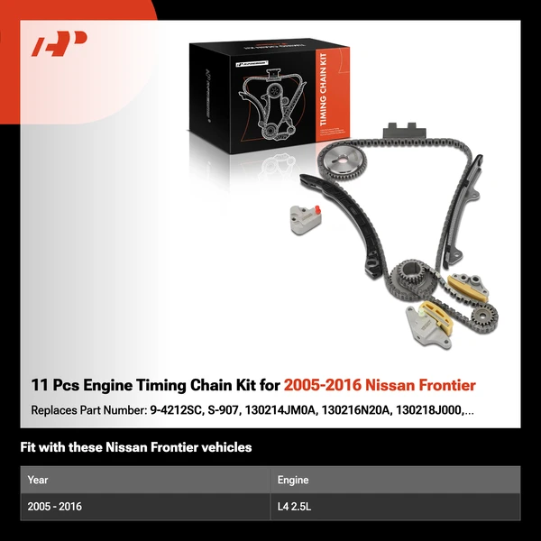 11 Pcs Engine Timing Chain Kit for 2005-2016 Nissan Frontier