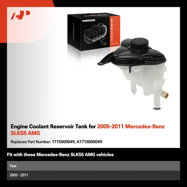 Engine Coolant Reservoir Tank for 2005-2011 Mercedes-Benz SLK55 AMG