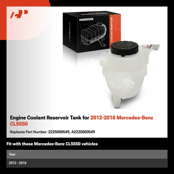 Engine Coolant Reservoir Tank for 2012-2018 Mercedes-Benz CLS550