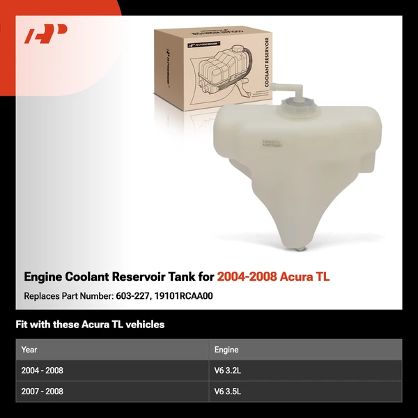 Engine Coolant Reservoir Tank for 2004-2008 Acura TL