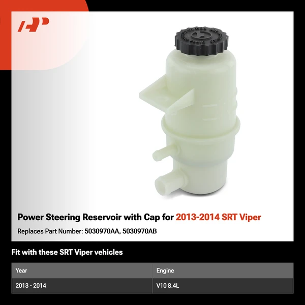 Power Steering Reservoir with Cap for 2013-2014 SRT Viper