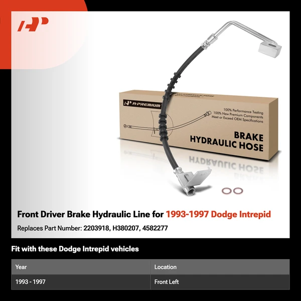 Front Driver Brake Hydraulic Line for 1993-1997 Dodge Intrepid
