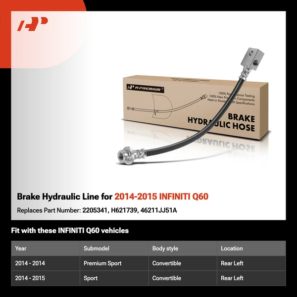 Brake Hydraulic Line for 2014-2015 INFINITI Q60