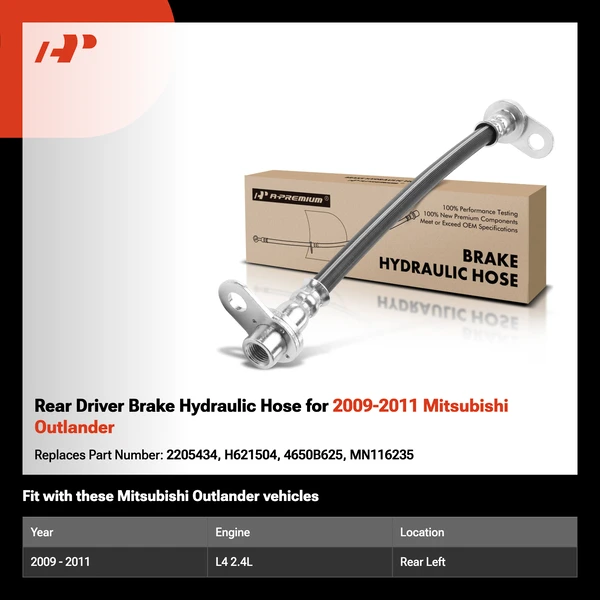 Rear Driver Brake Hydraulic Hose for 2009-2011 Mitsubishi Outlander