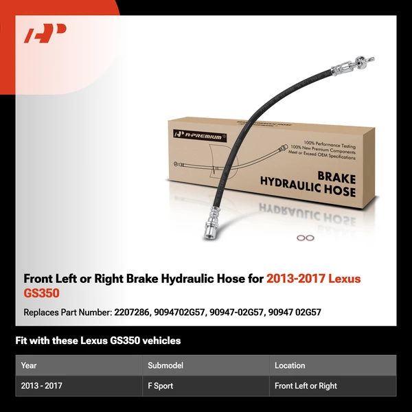 Front Left or Right Brake Hydraulic Hose for 2013-2017 Lexus GS350