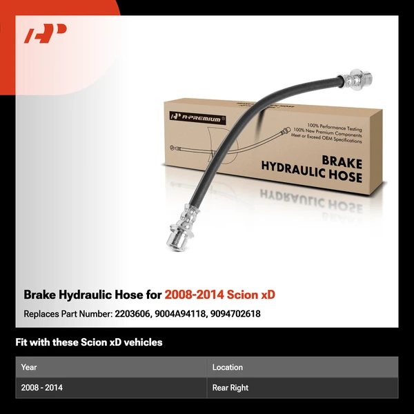 Brake Hydraulic Hose for 2008-2014 Scion xD