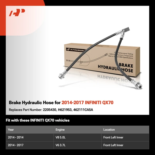 Brake Hydraulic Hose for 2014-2017 INFINITI QX70